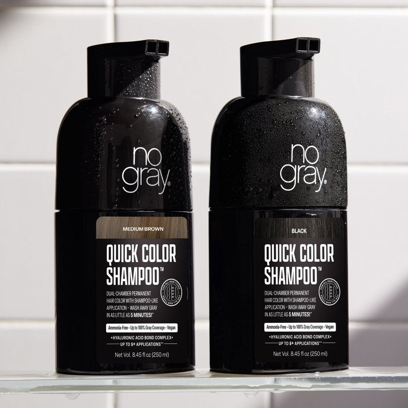 Permanent Hair Color Shampoo - Medium Brown, 8.45 fl oz - Gray Coverage