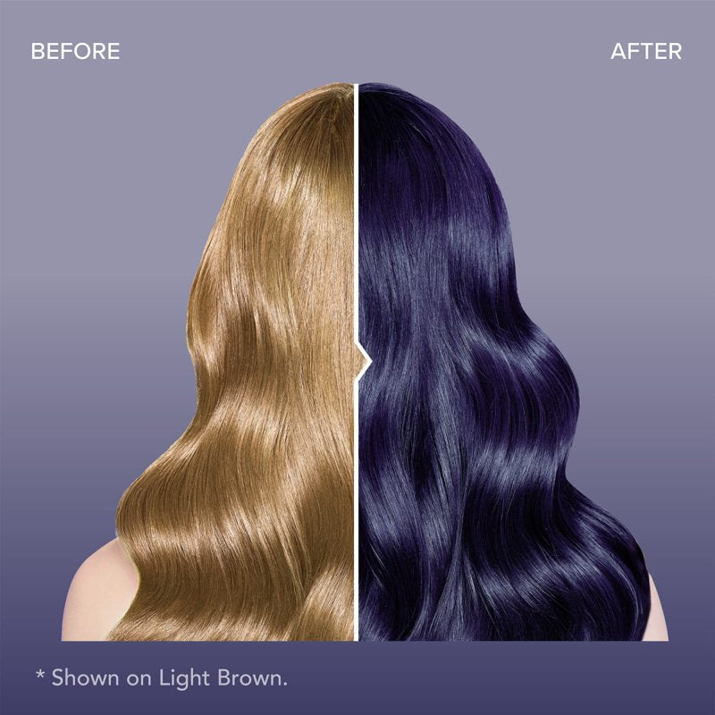 Semi-Permanent Hair Dye Kit for Brunettes - Vibrant Purple Color, Vegan & No Bleach Needed