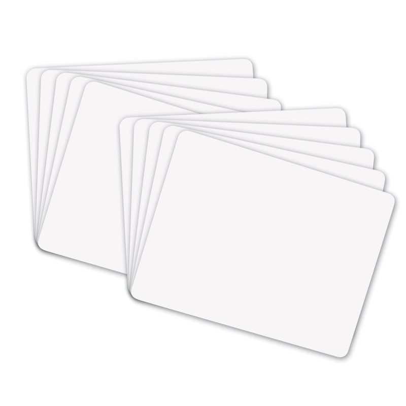 Whiteboard Set - 9x12 Inch Plain Dry Erase Boards for Classroom or Office, Pack of 10