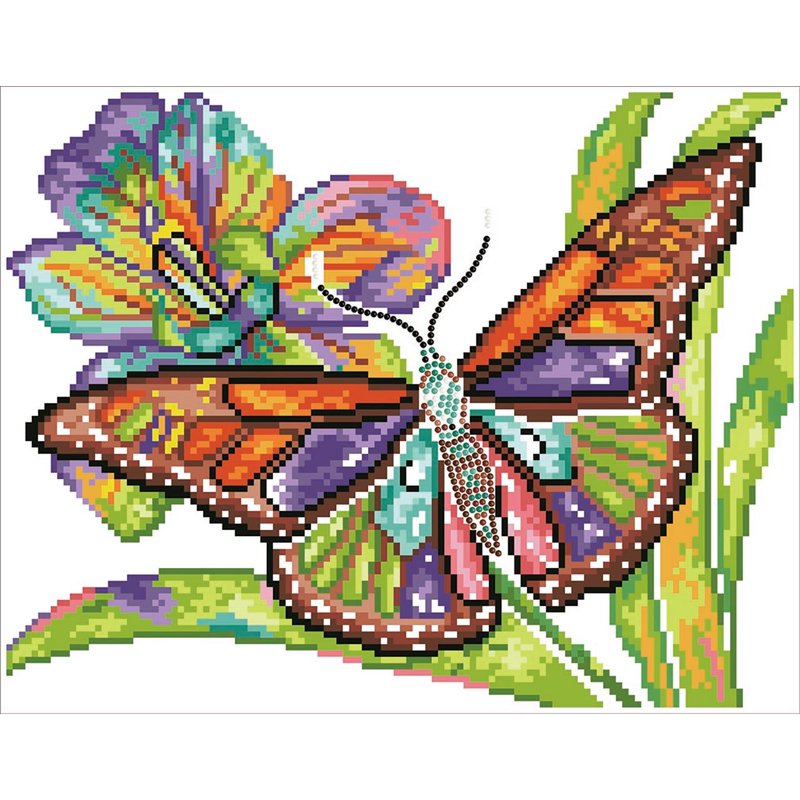 Watercolor Butterfly Diamond Painting Kit - Sparkling Art Craft for Adults & Kids