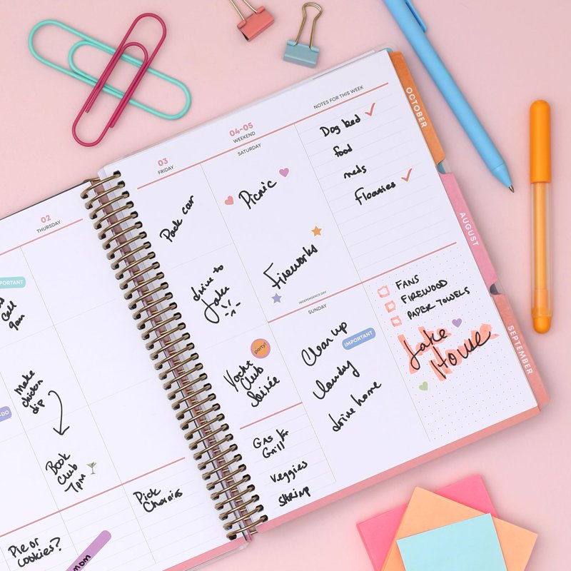 Academic Year Planner Calendar 2026-2027 - Weekly & Monthly Organizer with Stickers and Pocket, 7x9 Inches