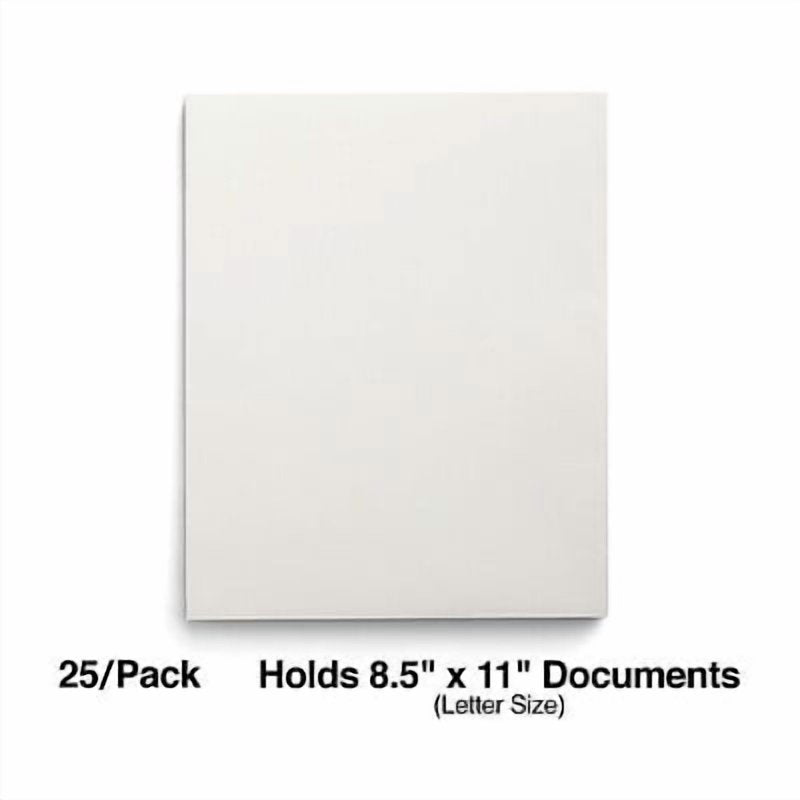 Letter-Size 2-Pocket File Folders - Durable Paper Office & Classroom Organization, 25/Box