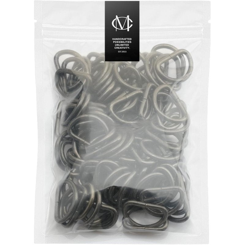 Metal D Rings 1 Inch Non Welded for Bags Belts Lanyards DIY Craft Accessories - Gunmetal & Variants