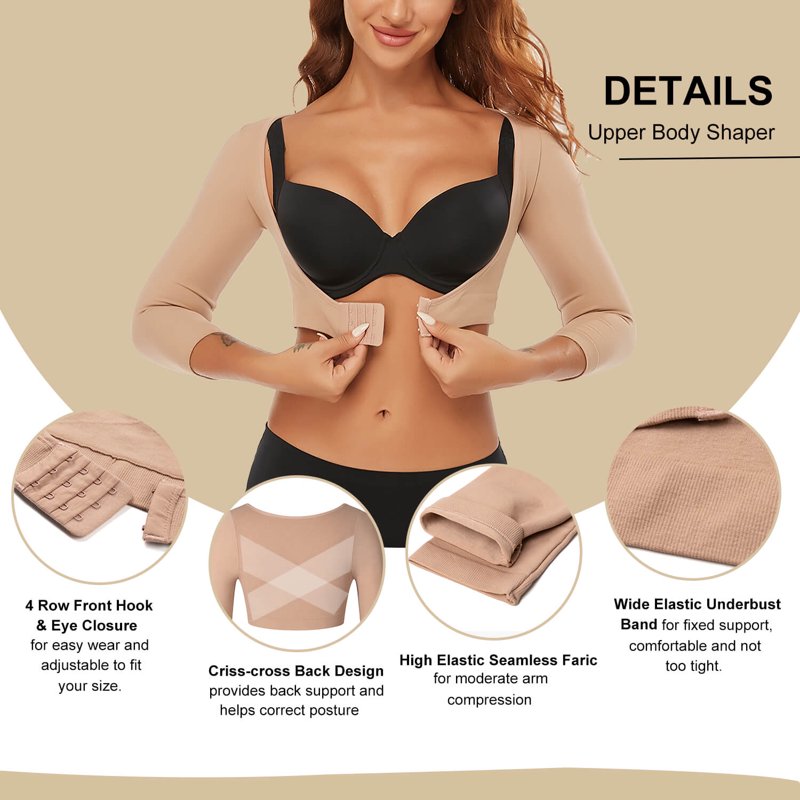 Women’s Arm Shaper Compression Sleeves Post Surgery Slimming Shapewear