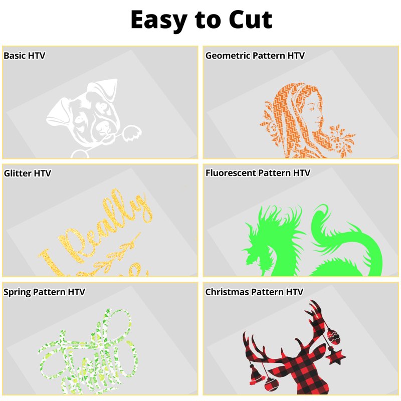Heat Transfer Vinyl Bundle for T-Shirts - 90 Sheets 12x10 Inch Glitter HTV