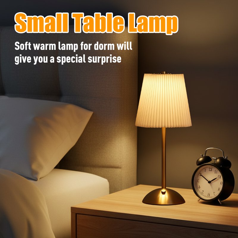 Rechargeable Cordless Table Lamp with Touch Dimming and 3 Light Options