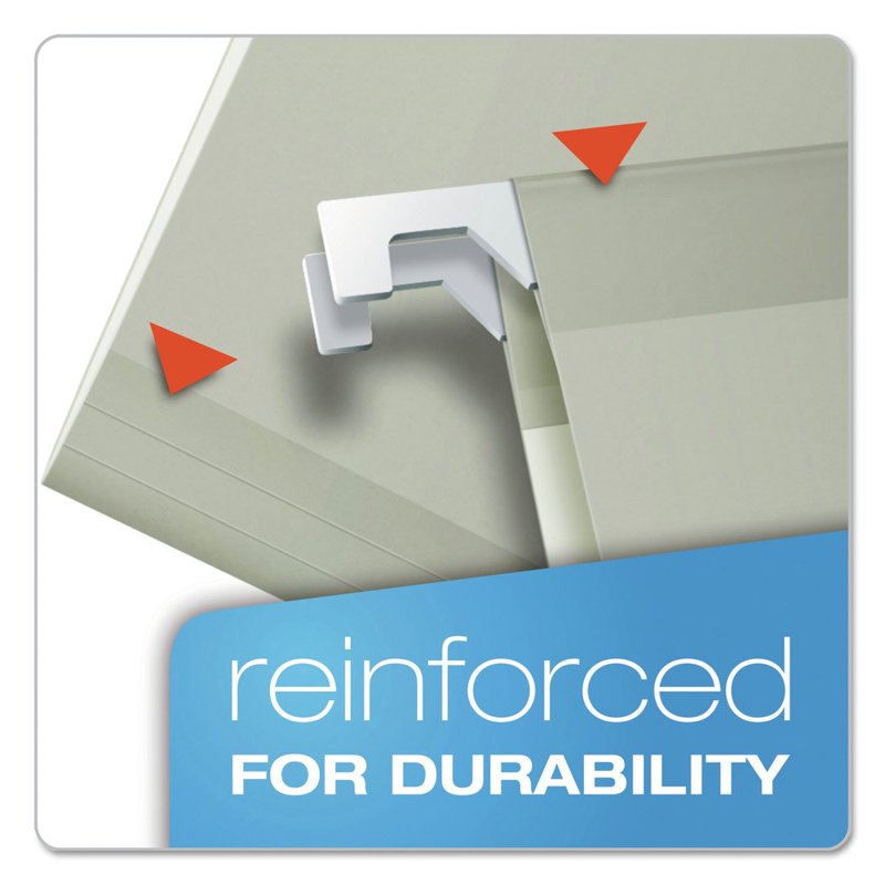 Pendaflex Reinforced Legal Hanging File Folders Gray 25 Pack