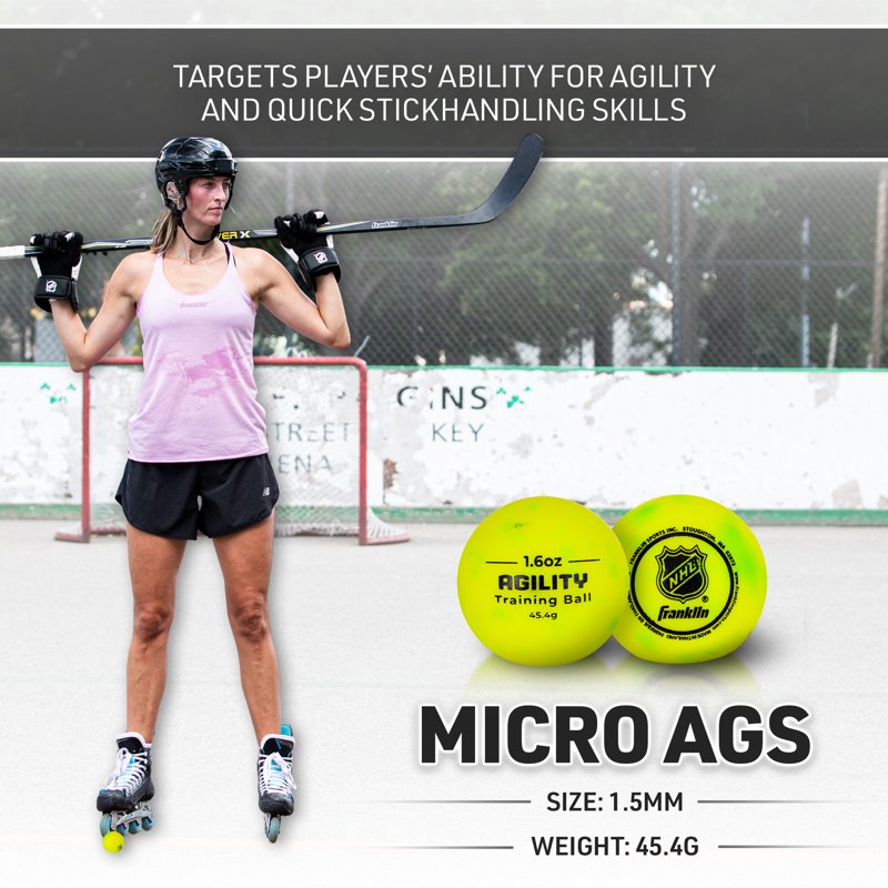 Hockey Stick Handling Training Balls Set - Off-Ice Puck & Reflex Practice Balls