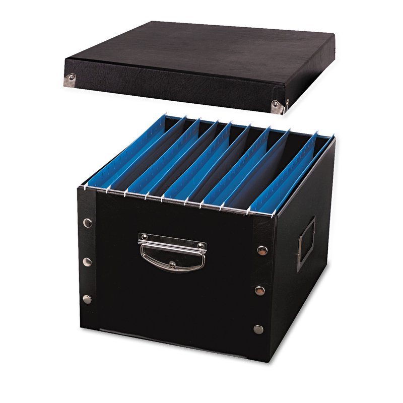 Snap-N-Store Letter and Legal File Box - Black Storage Organizer