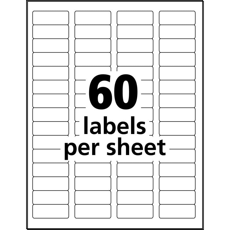 Matte Clear Return Address Labels for Inkjet Printing - 600 Pack