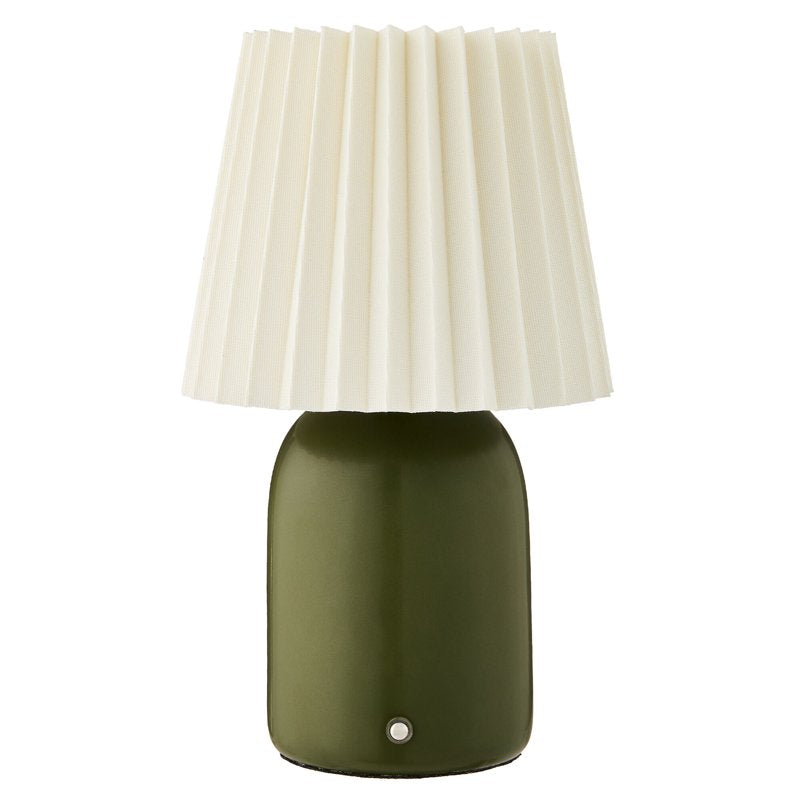 Rechargeable LED Portable Table Lamp with Dimmable Touch Sensor - Green, White Shade