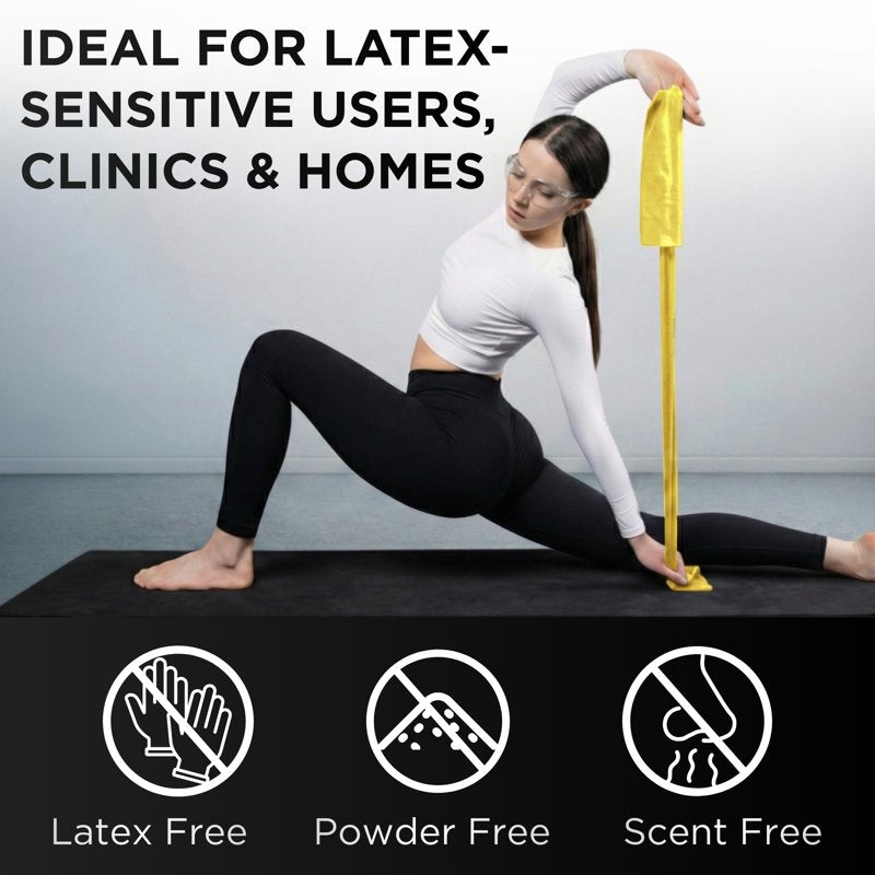 Non-Latex Resistance Bands Set for Fitness and Rehab - 5 ft, Multiple Resistance Levels