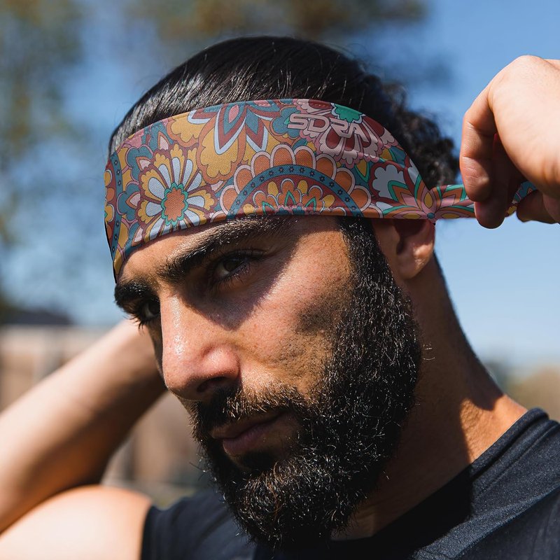 Unisex Hippie Style Tie Headband for Sports & Casual Wear - Lightweight & Breathable