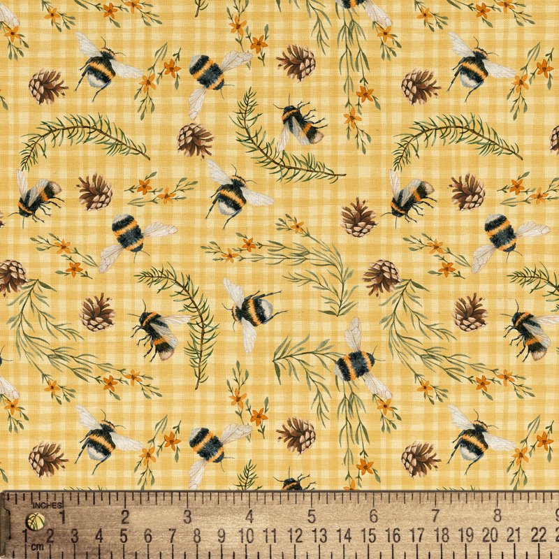 100% Cotton Quilting Fabric - Multi-Color Bee Story 44-Inch Precut