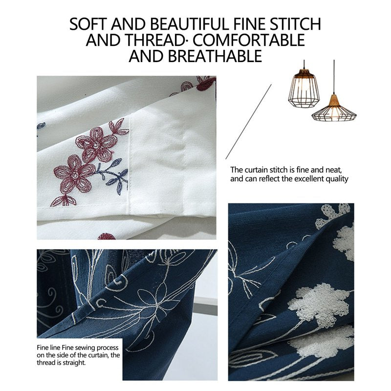 Blackout Cafe Curtains for Small Windows - Thermal Insulated Water-Resistant Short Kitchen & Bathroom Drapes