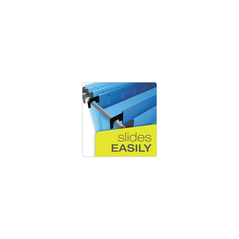 Reinforced Hanging File Folders - 3-inch Capacity, Letter Size, Blue (25 Pack)