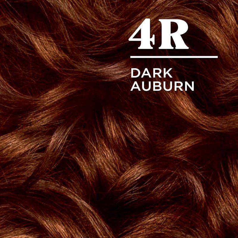 Permanent Hair Color Cream - Dark Auburn 4R, Long-Lasting, Gray Coverage