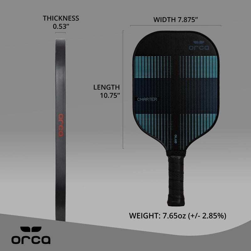 Orca Charter Performance Pickleball Paddle Starter Set - 2 Paddles, 4 Balls & Bag (Variation 2)