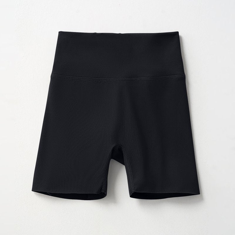 Kids Athletic Shorts High Waisted Volleyball Yoga Dance Gym Shorts - Black, 4 Years
