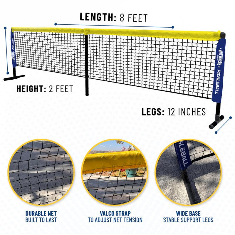 Youth Pickleball Set with 8' Net | 4 Paddles, 2 Balls & Carry Bag