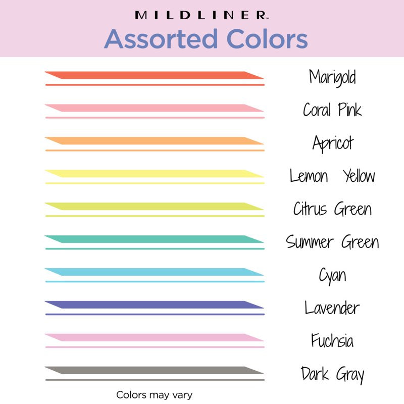 Double-Ended Creative Highlighter Set with Soft Colors - 10 Assorted Pens