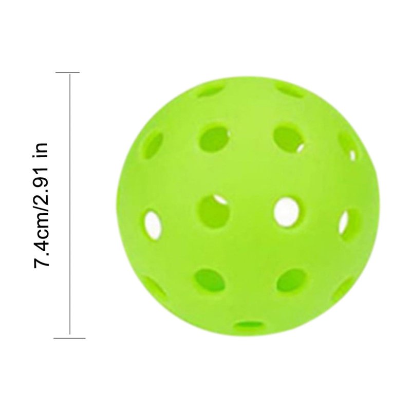 Green 4 Pack Pickleball Balls 74mm 40-Hole - Outdoor & Indoor Durable Balls