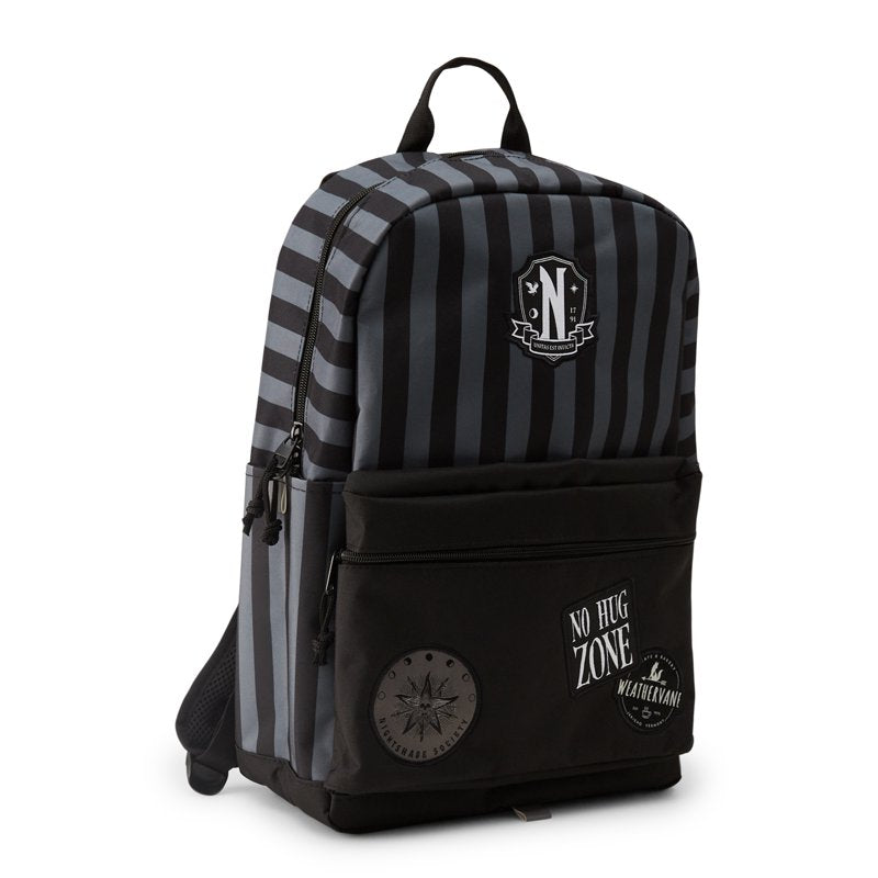 Wednesday Patches Adventure Backpack with Laptop Sleeve - School & Travel Ready