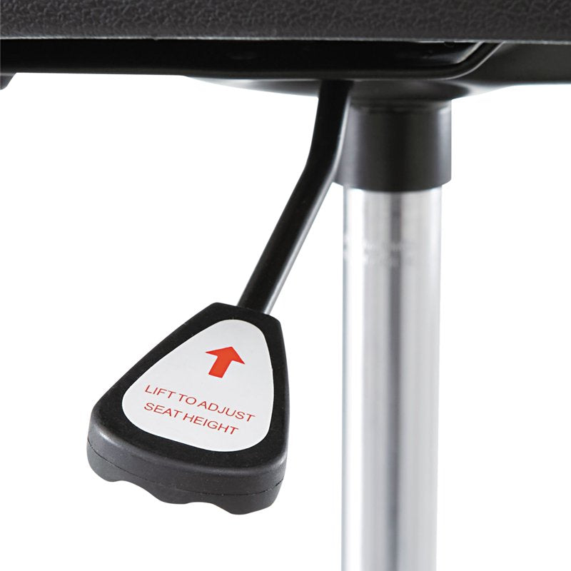 Adjustable Swivel Task Stool with Faux Leather Seat & Casters