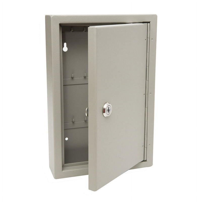 Steel Key Cabinet with Cam Lock, 30-Key Capacity, Beige Enamel Finish