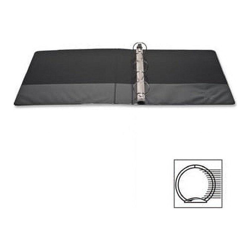 Round-Ring View Binder 1.5 Inch Capacity Black for Presentations