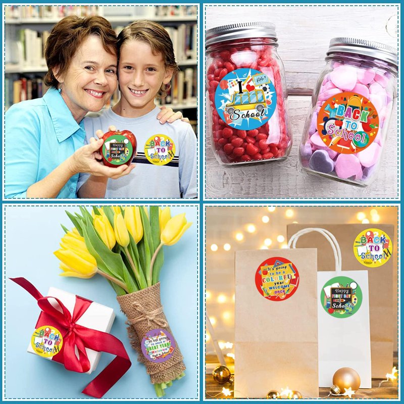 Back to School Stickers Set - 120pcs 2-Inch Labels for Gifts & Classroom Decor