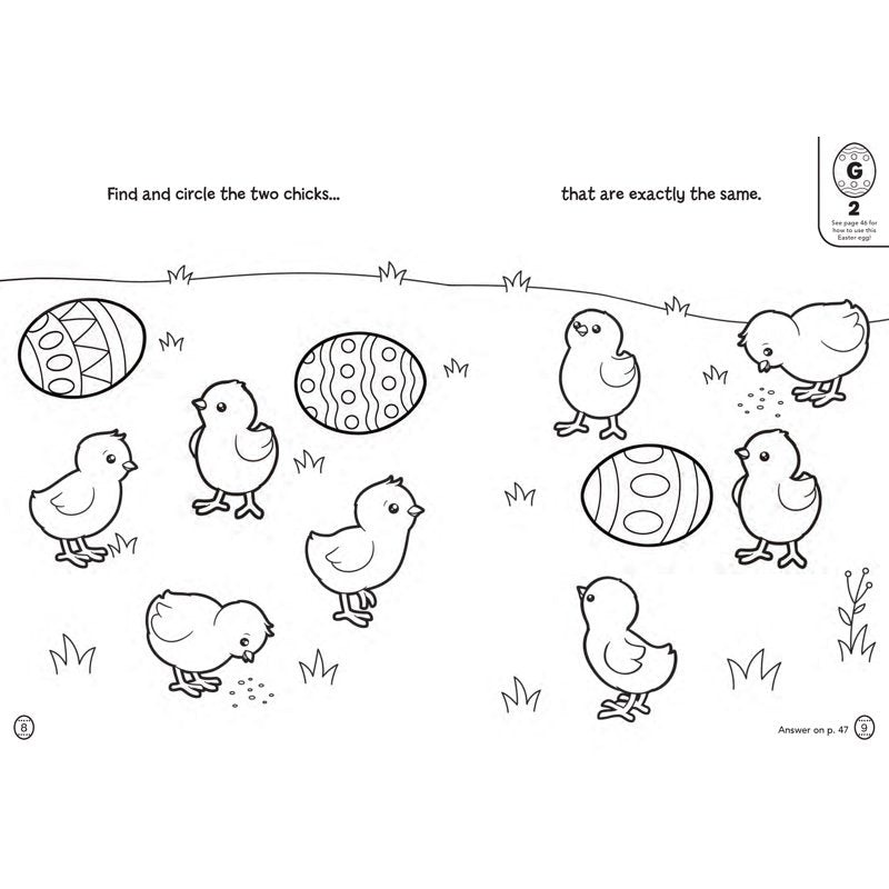 Easter Coloring & Activity Book with Crayons and Stickers for Kids - 50+ Stickers, 4 Crayons, 48 Pages
