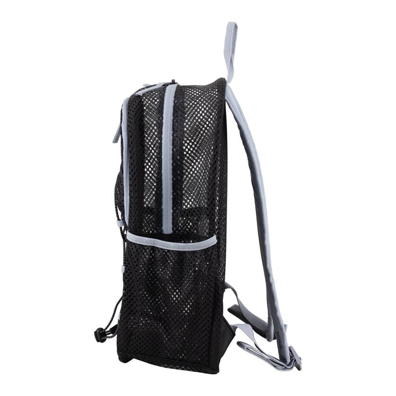 Unisex 17-Inch Mesh Backpack with Multiple Compartments and Hydration Pockets