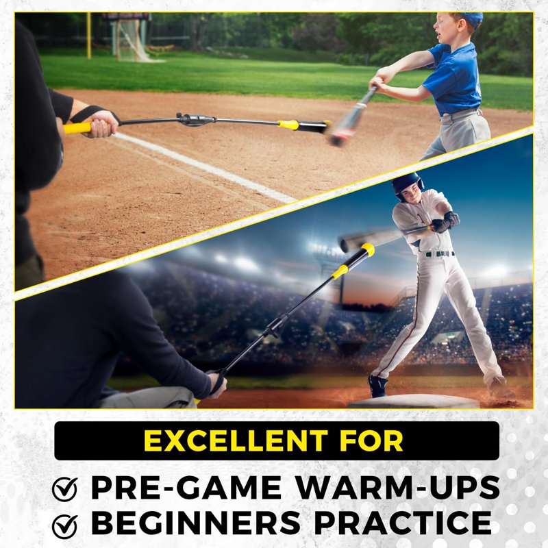 Baseball and Softball Swing Trainer - 52-inch Batting Hitting Stick for Better Swing Mechanics