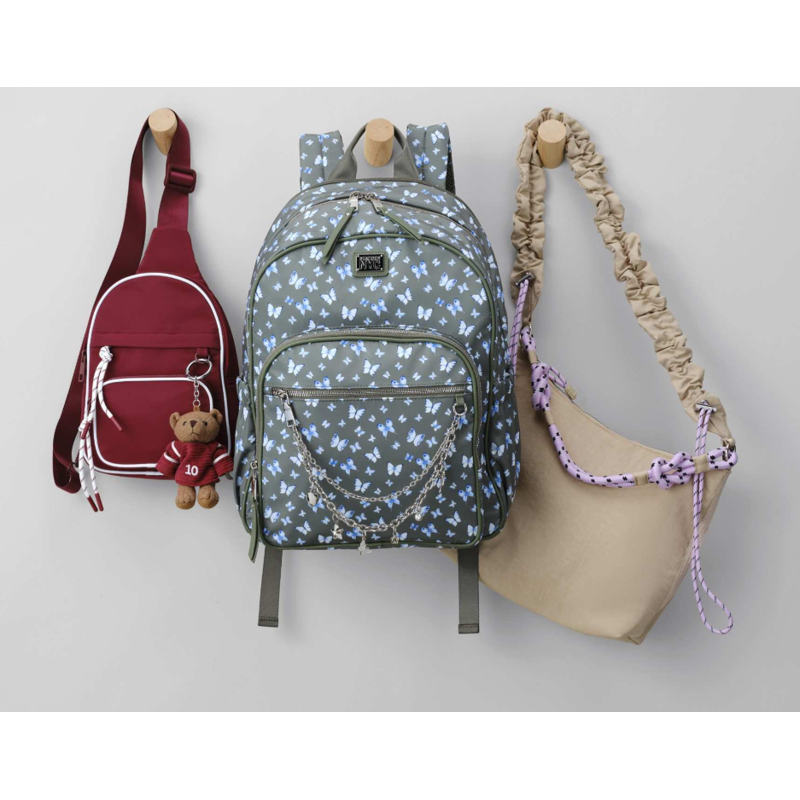 Women's Dome Backpack with Chain & Multiple Pockets - Madden NYC