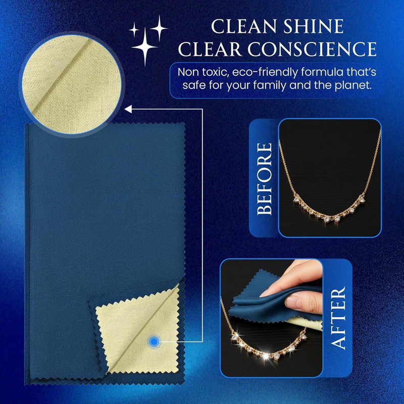 Jewelry Polishing Cloth for Gold Silver Platinum - 1 Pack
