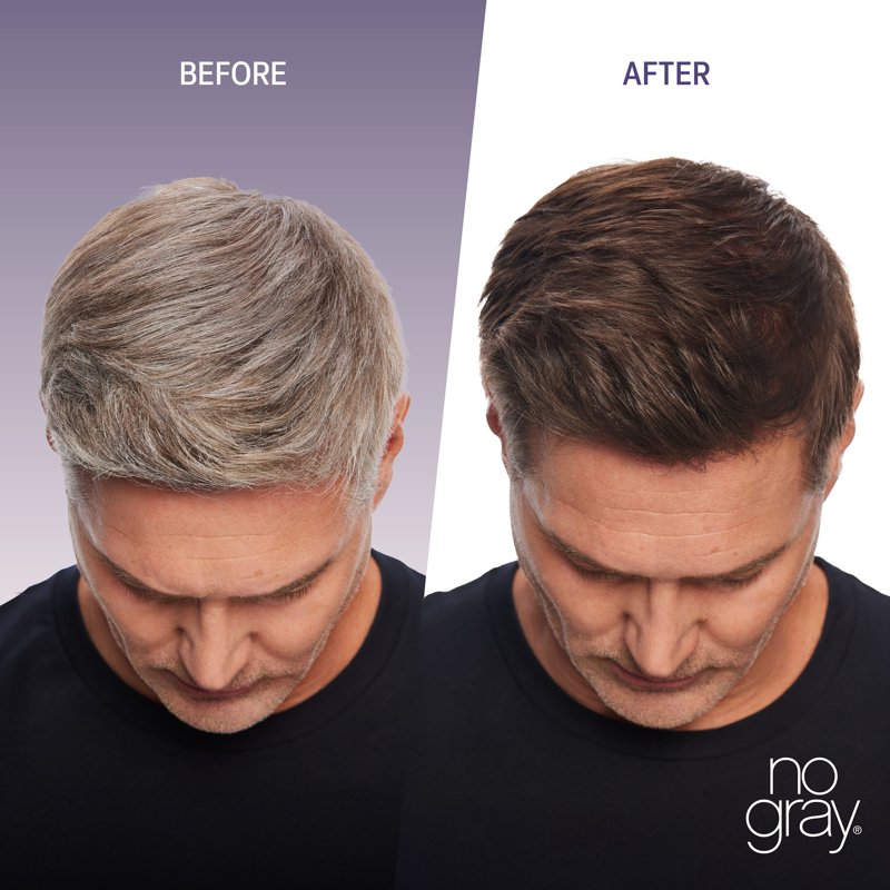 Permanent Hair Color Shampoo - Medium Brown, 8.45 fl oz - Gray Coverage