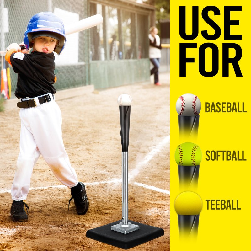 Adjustable Baseball Batting Tee - Portable & Durable Training Equipment, 25-37 Inches