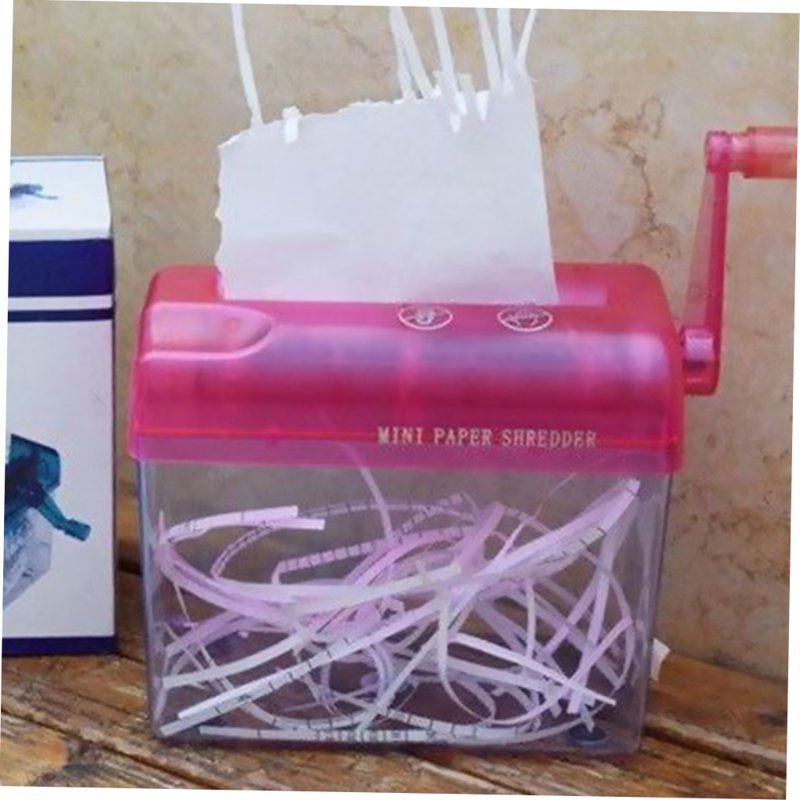 Raindrops Compact Handheld Paper Shredder - Small Manual Shredder for Home Office