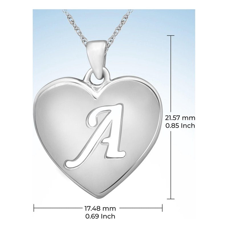 Personalized Sterling Silver Initial Letter Pendant Necklace - Custom Monogram Jewelry for Women