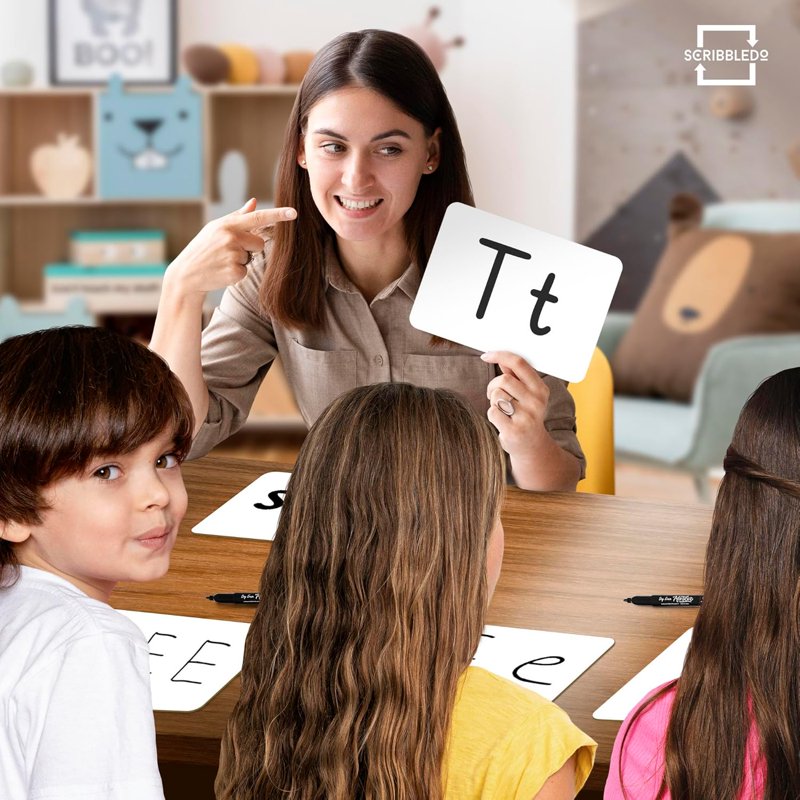 Small Double-Sided Dry Erase Whiteboards - 5 Pack, 5x7 Inches Classroom Supplies