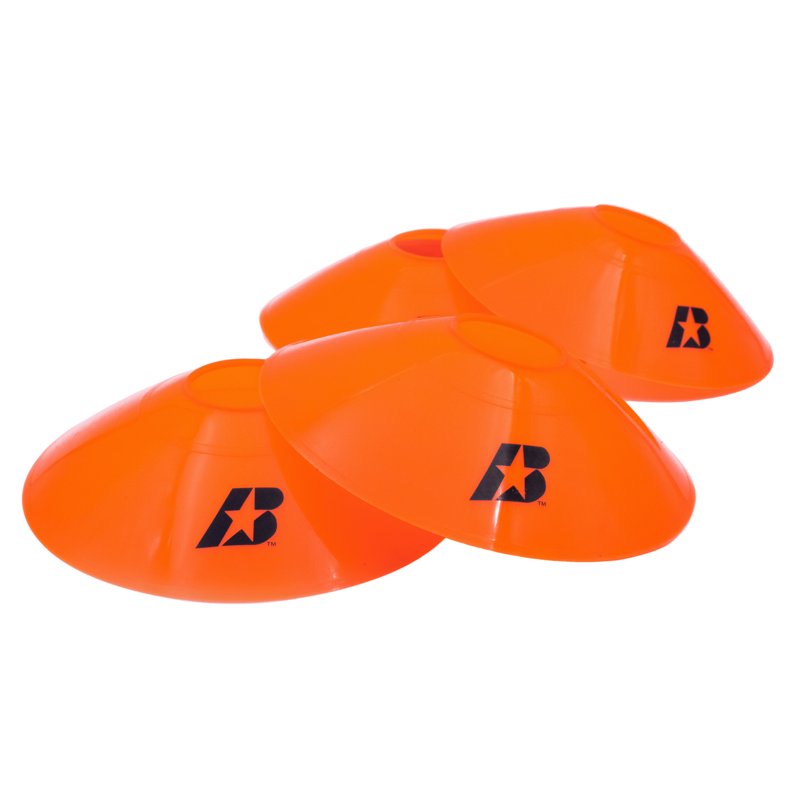 7.25-Inch Sports Training Cones for Athletics & Drills - Bright Orange Set