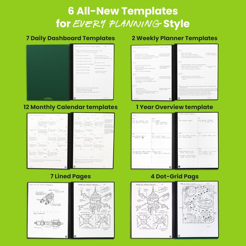 Reusable Digital Planner with Erasable Pages - Daily Weekly Monthly Organiser