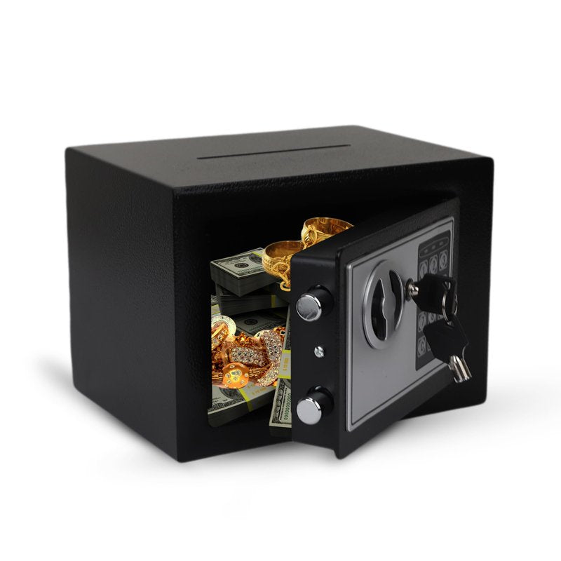 Digital Money Safe with Electronic Lock and Cash Slot, 7.9 x 11.8 Inches