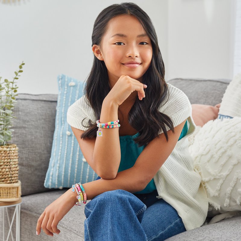 DIY Heishi Bead Bracelet Kit - Create 5 Colorful Friendship Jewelry Sets