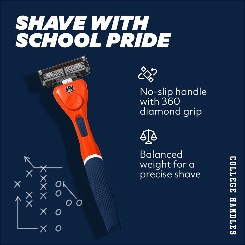 Men's 6-Blade Razor Starter Set with Reusable Handle & Aloe Lubricant