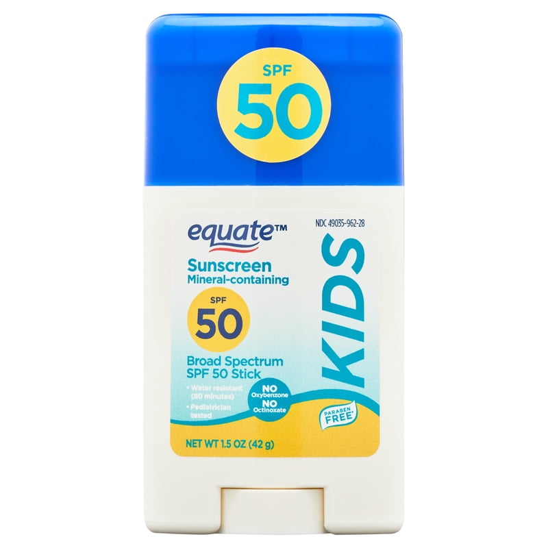 Kids Mineral Sunscreen Stick SPF 50 - Water-Resistant, Broad Spectrum, 3 Pack