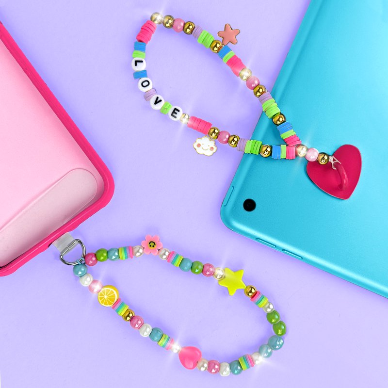 Beaded DIY Phone Charm Kit for Personalized Tech Accessories