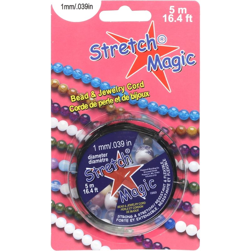 Stretch Bead and Jewelry Cord 1mm Thick, 5m Length for Crafting & Jewelry Making