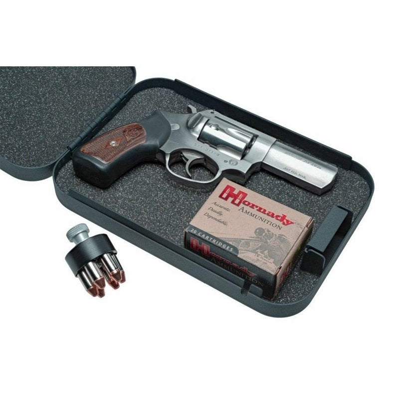 2 Pack Keyed Lock Box - Secure Pistol Safe with Steel Cable, 10x7x2 Inch